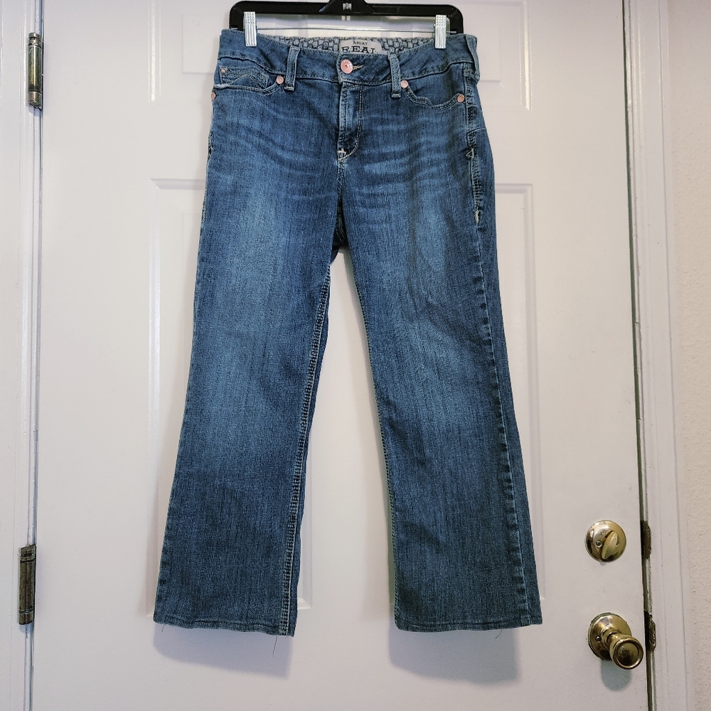🔥Ariat Women's REAL Denim Perfect Rise Straight Jeans 'Daphne Size 31S